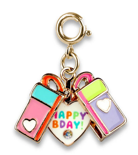 Gold Surprise Inside B-Day Gift Charm