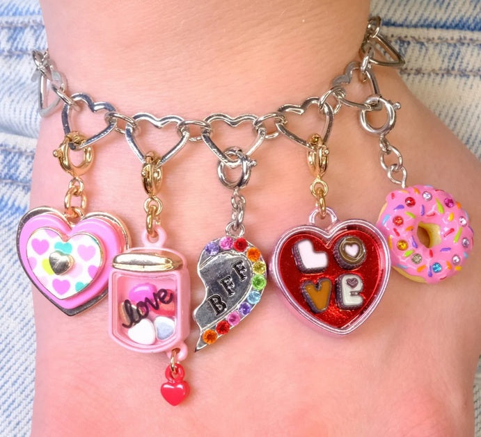 Silver BFF Broken Heart Charm
