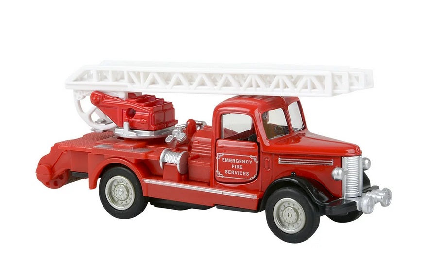 Die-Cast Pull Back Classic Fire Truck
