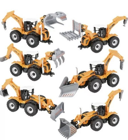 Die-Cast Pull Back Farm Tractor