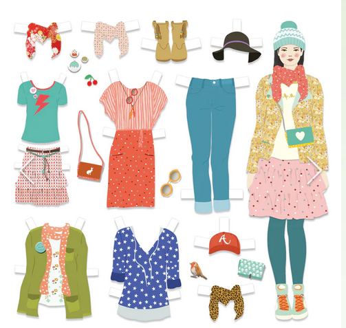 Le Grand Dressing Room Paper Doll Set