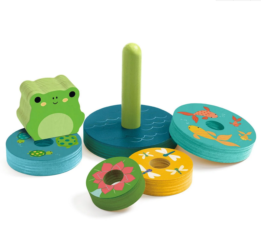 Puzz & Stack Rainbow Wooden Puzzle & Stacking Game
