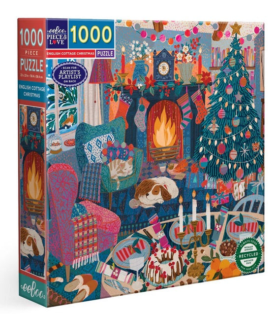 English Cottage Christmas 1000 Pc Puzzle