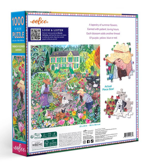 French Flower Garden 1000 Pc Puzzle