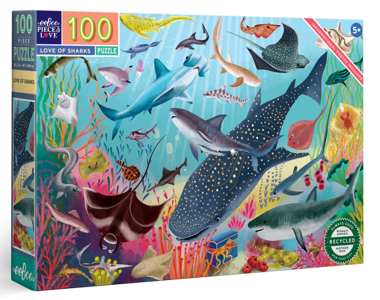 Love of Sharks 100 Pc Puzzle