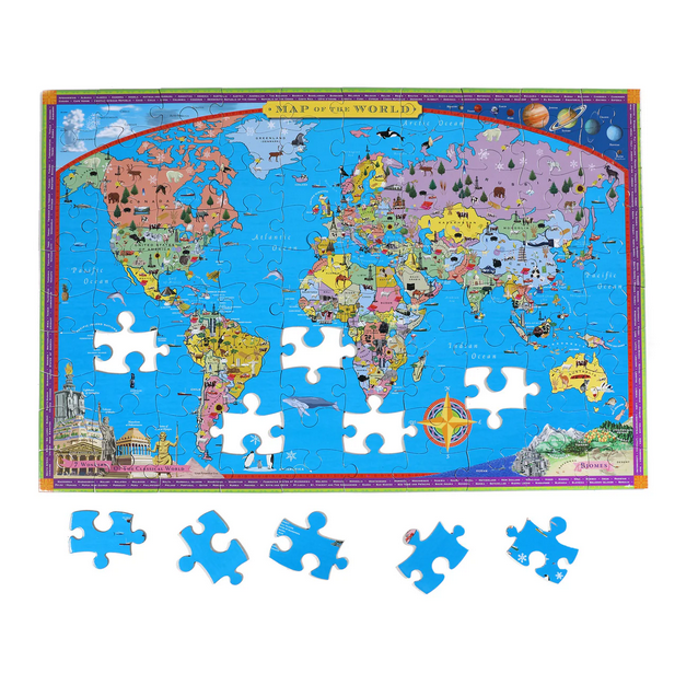 World Map 100 Pc Puzzle