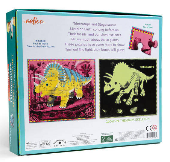 Dinosaurs Skeletal Systems - Four 36 Pc Puzzles