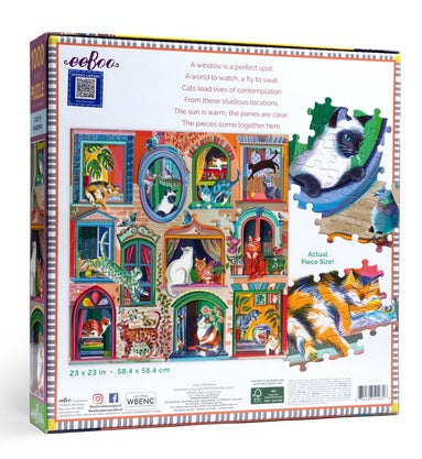 Cats in Windows 1000 Pc Puzzle