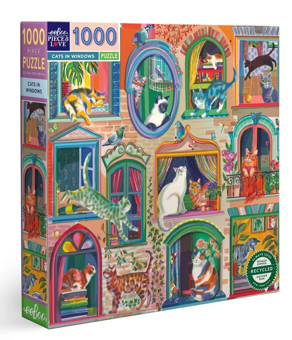 Cats in Windows 1000 Pc Puzzle