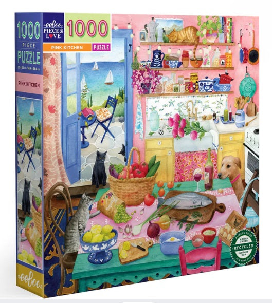 Pink Kitchen 1000 Piece Puzzle