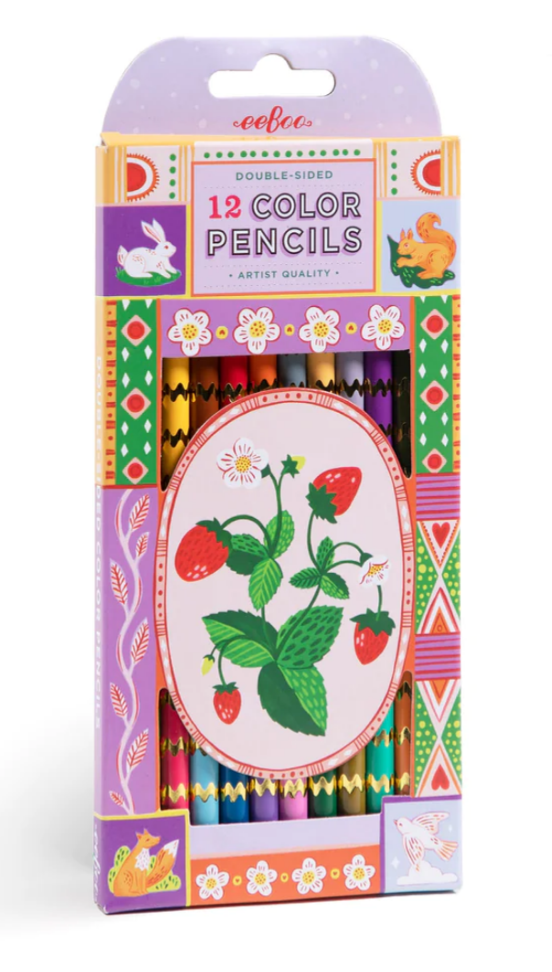Strawberries 12 Double-Sided Color Pencils