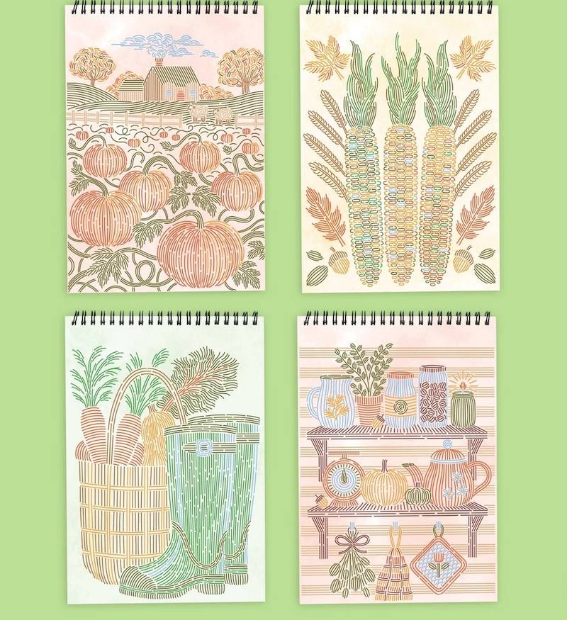 FlowArt Trace-by-Line - Fall Harvest