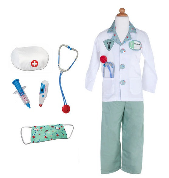 Green Doctor Set, Includes 6 Accessories, Size 3-4