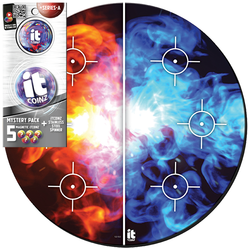 itCoinz Fire Magnetic Spinner & Gameboard Set