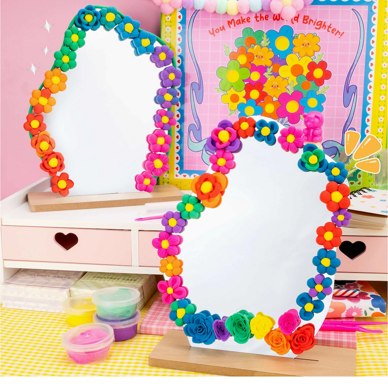 Creative Creator DIY Flower Mirror Kit - Classic Rainbow