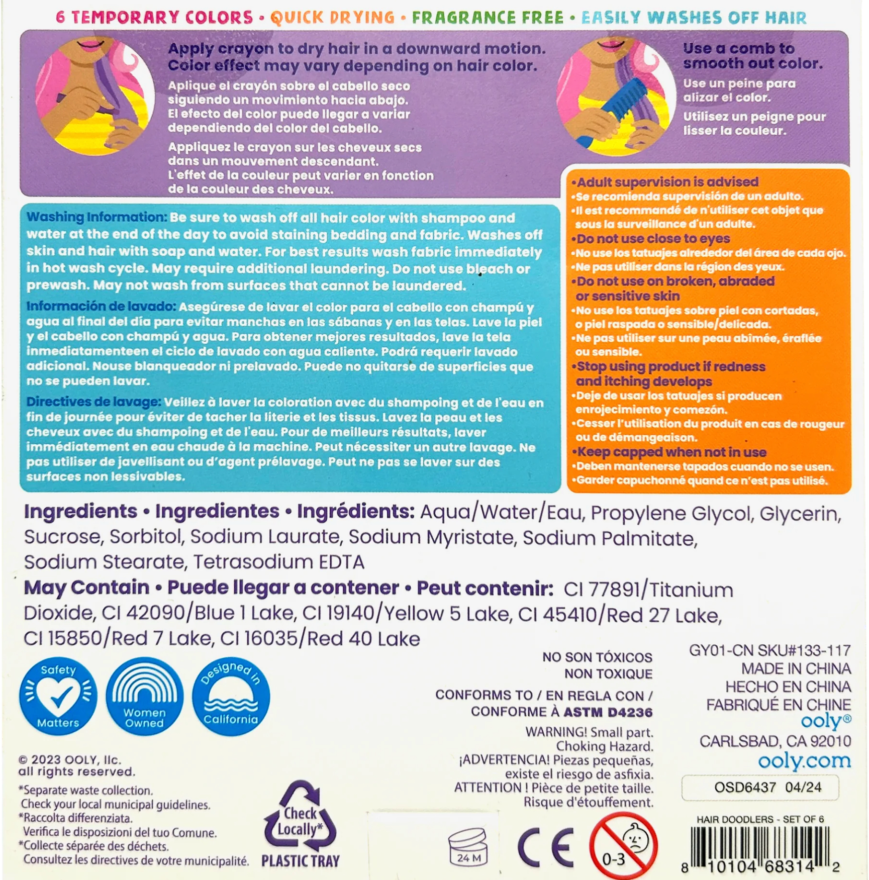 Hair Doodlers Hair Crayons