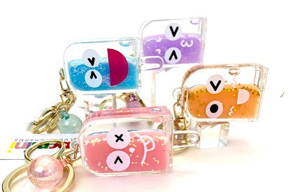 Popsicle Face Floaty Key Chain