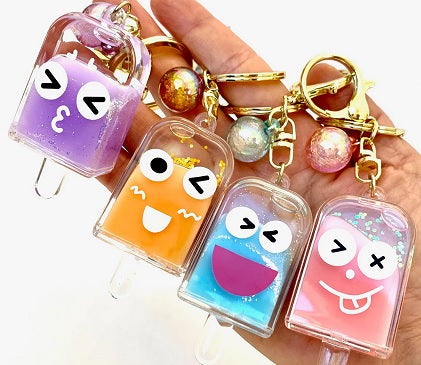Popsicle Face Floaty Key Chain
