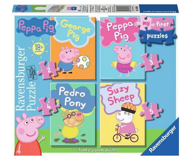 Peppa Pig 2, 3, 4, 5 pc Puzzles