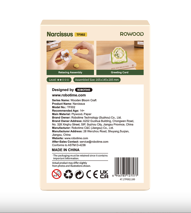 Narcissus Wooden Bloom Craft Kit