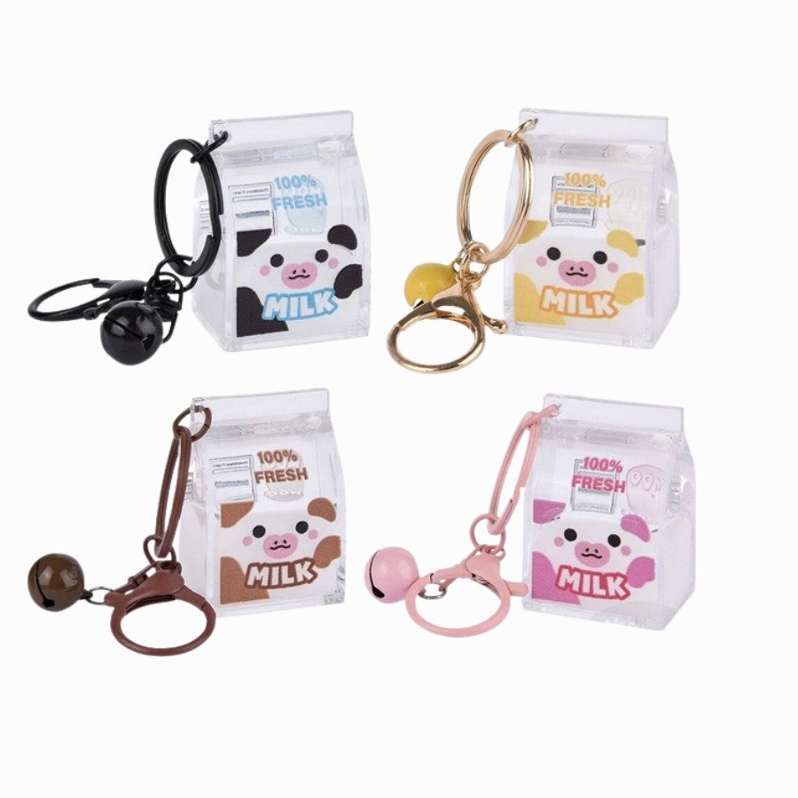 Kawaii Animal Milk Carton Liquid Clip On