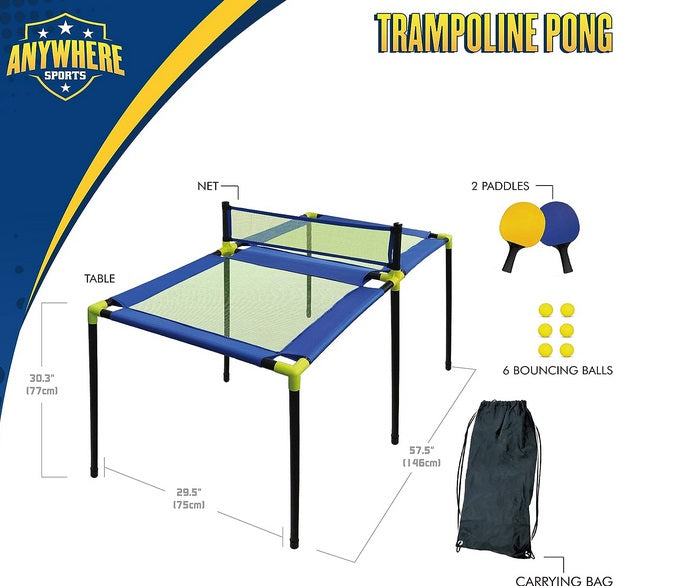 Trampoline Pong/Table Tennis Set