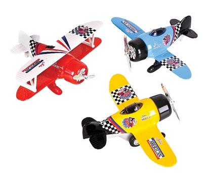 Diecast Pull Back Classic Wing Airplane