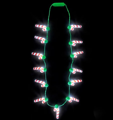 Light-Up Candy Cane Necklace