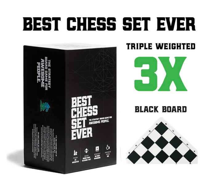  Best Chess Set Ever Triple Weighted Tournament Style Chess Set  with Exclusive Chess Strategy Guide - 20” x 20” Silicone Board + Heavy  Staunton Chess Pieces : Toys & Games