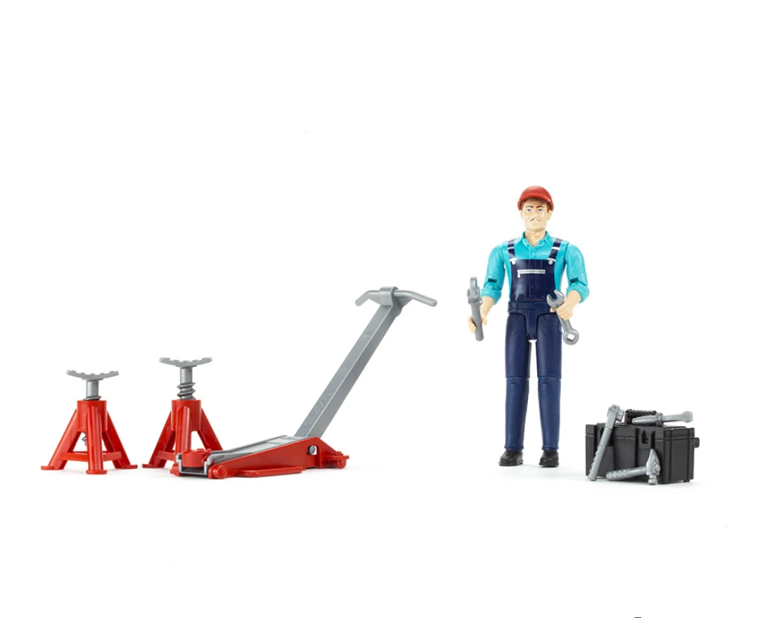 Bworld Man with Repair Shop Accessories