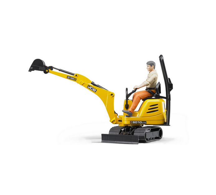 JCB Micro Excavator 8010 CTS and Construction Worker
