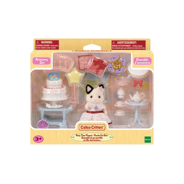 Tuxedo Cat Girl's Party Time Playset