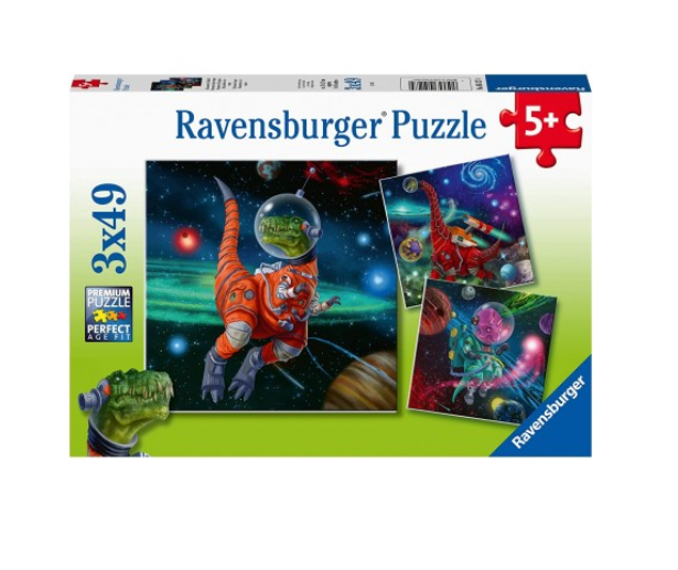 Dinosaurs in Space 3 x 49 pc Puzzles