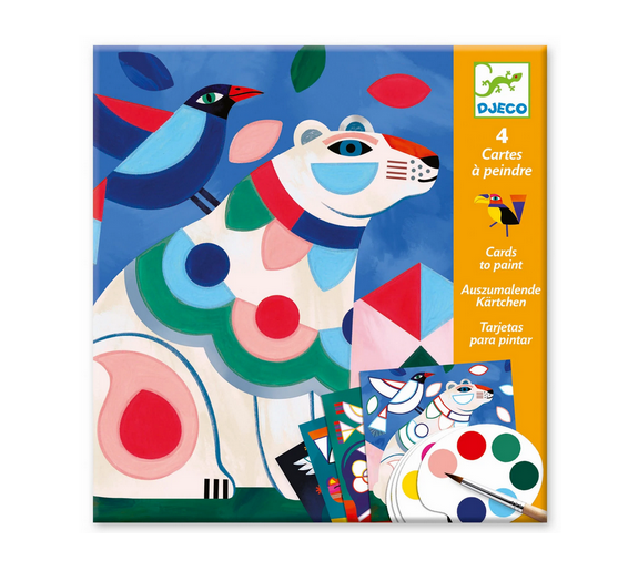 Fanciful Bestiary Surprise Watercolor Painting Cards Activity Set