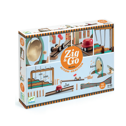 Zig & Go Music - 52pc Chain Reaction Construction Set