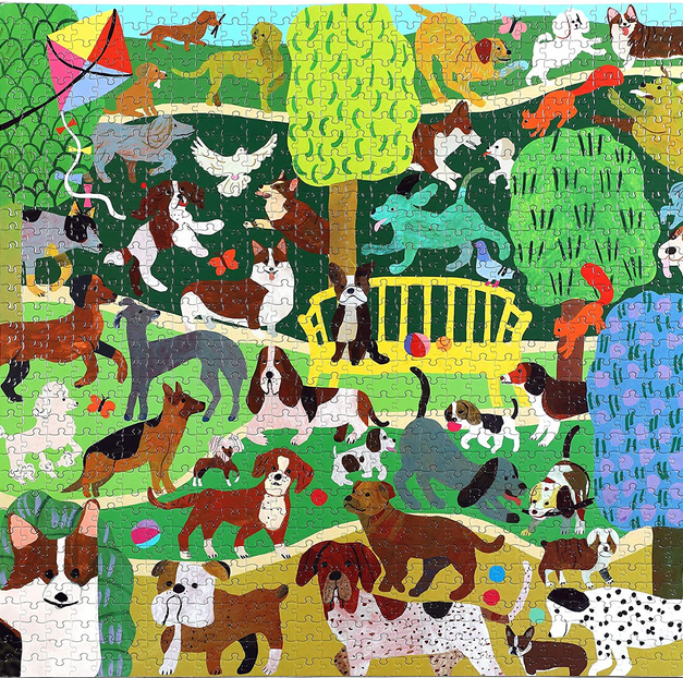 Dogs in the Park 1000 Pc Square Puzzle