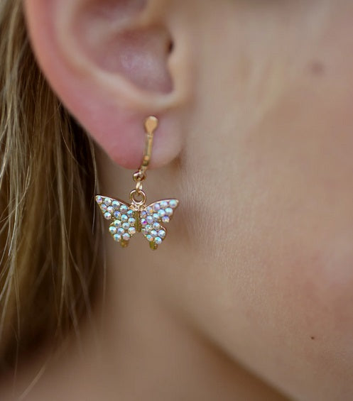Boutique Butterfly Clip On Earrings, 2 Pair Set