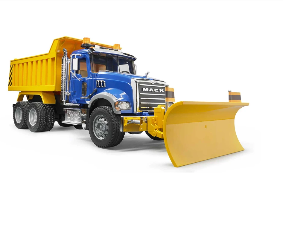 MACK Granite Dump Truck with Snow Plow Blade