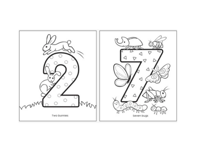 123: Shapes & Numbers Toddler Color-In' Book