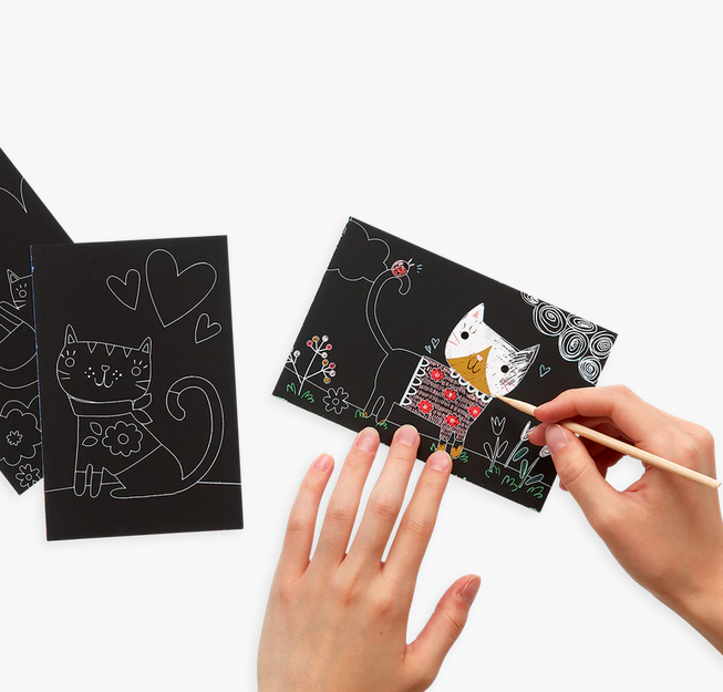 Mini Scratch & Scribble Art Kit: Cutie Cats