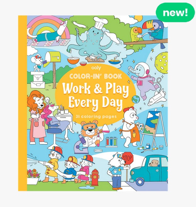 Work & Play Every Day Color-In' Book