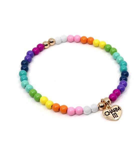 Rainbow Stretch Bead Bracelet