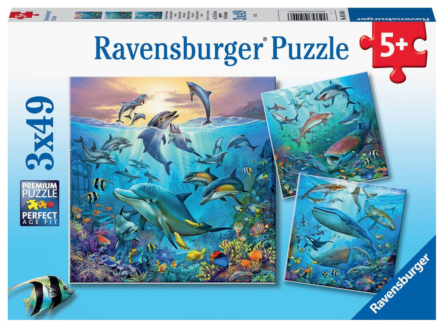 Ocean Life 3 x 49 pc Puzzles