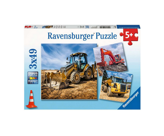 Diggers at Work! 3 x 49pc Puzzle