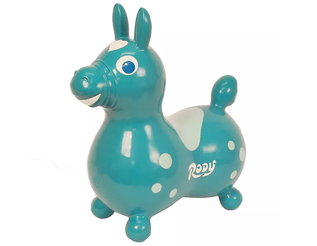 Teal Rody Horse with Pump