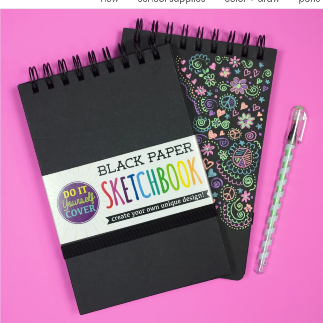 Large DIY Black Sketchbook