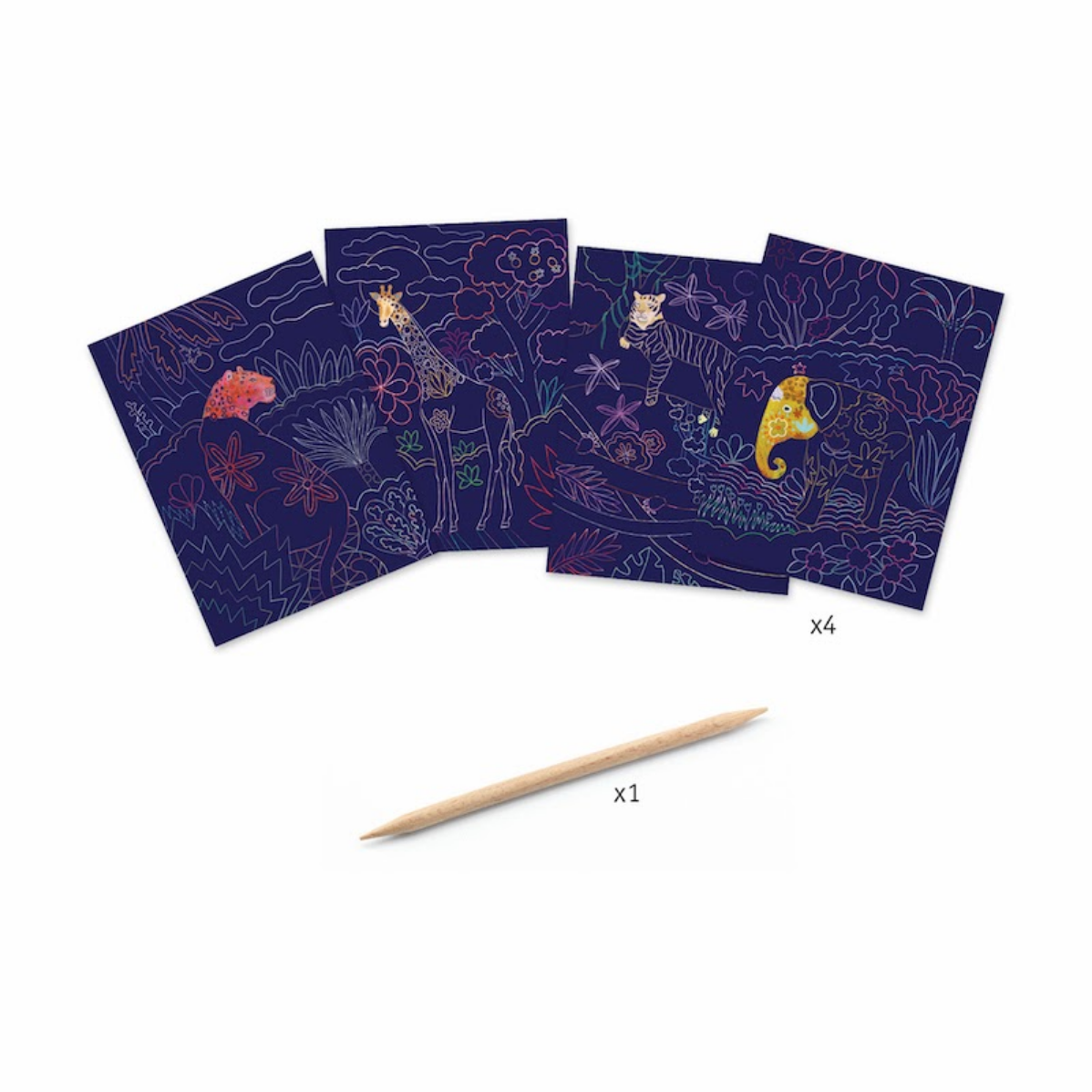 Lush Nature Scratch Art Cards