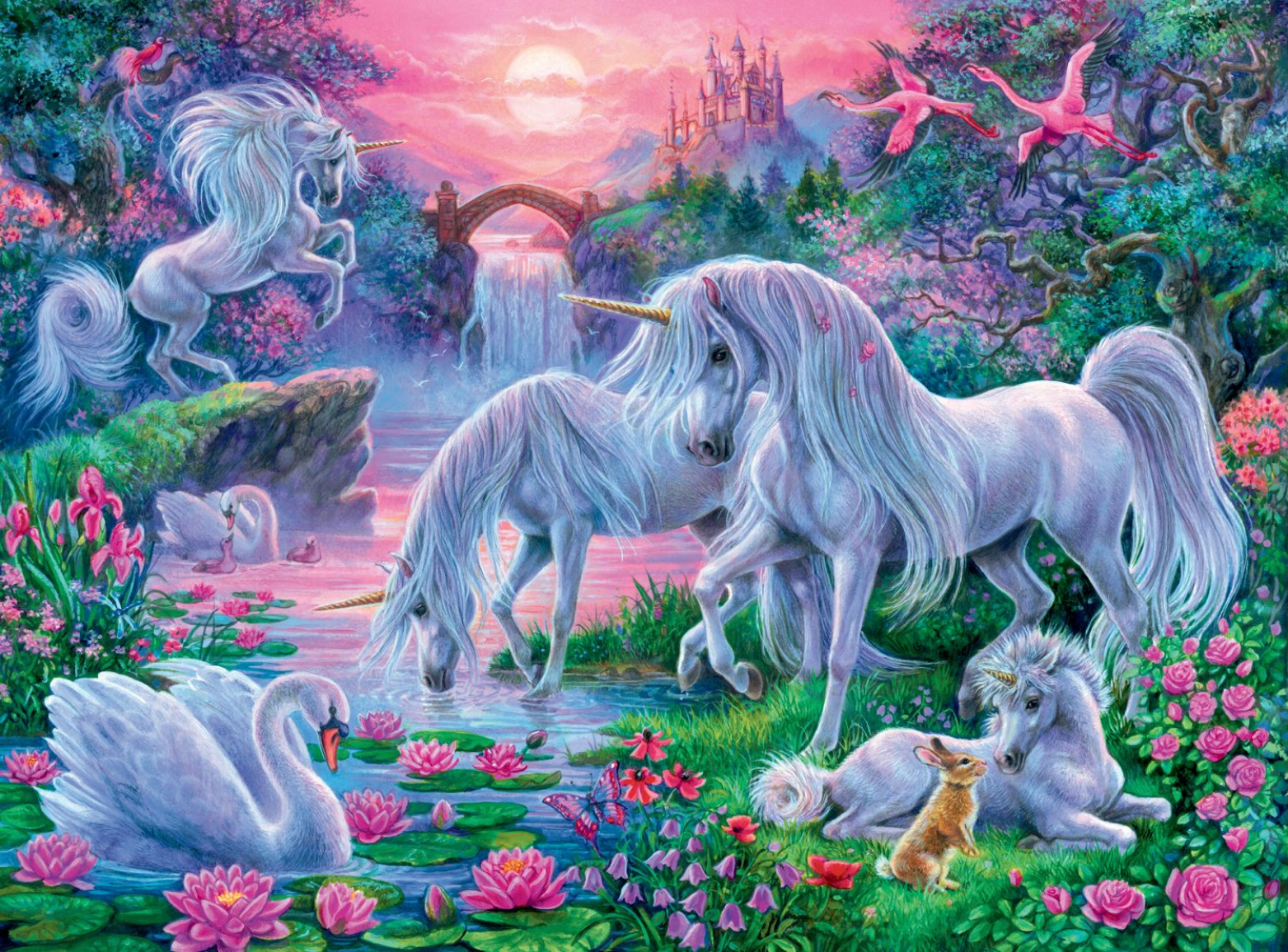 Unicorns in the Sunset Glow 150 pc Puzzle