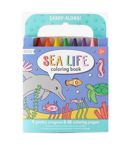 Sea Life Carry Along Crayon & Coloring Book Kit
