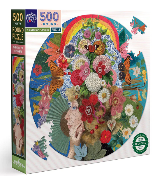 Theatre of Flowers 500pc Round Puzzle